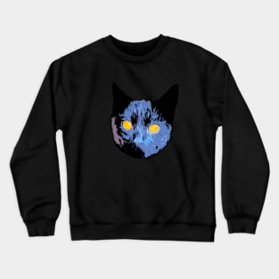 black cat regard Crewneck Sweatshirt